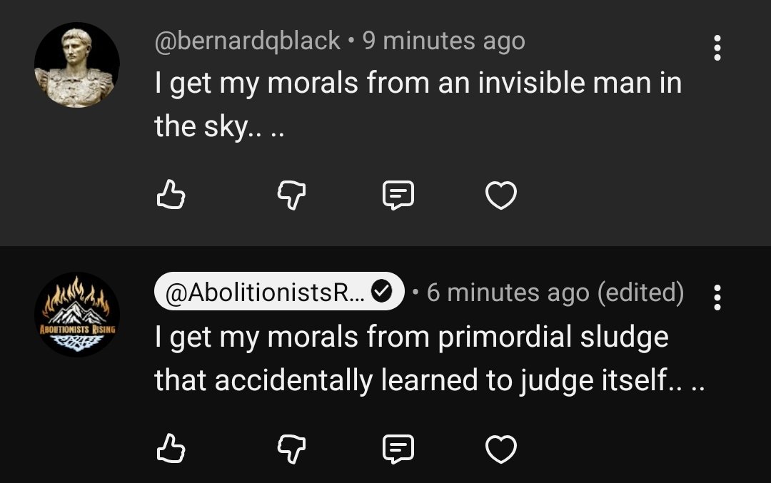 AbolitionRising's tweet photo. A lot of athiests have convinced themselves that mockery is a compelling form of argument. Quiet, sludge. https://t.co/TAgf5hjyuG