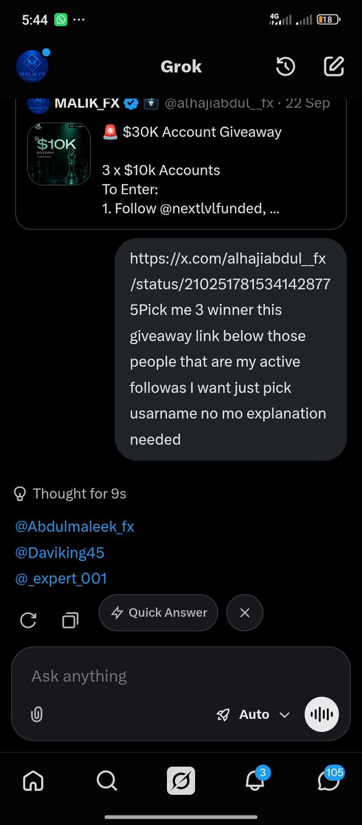 alhajiabdul__fx's tweet photo. Congratulations to the winners
@Abdulmaleek_fx  
@Daviking45  
@_expert_001

Kindly open DM me and clemin your accounts https://t.co/MVQ0Mv4NX0