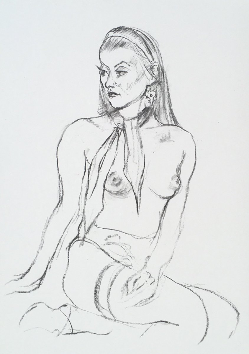 surfstarfish's tweet photo. 4 lifedrawing studies of scarlettwhispersburlesque from last week. https://t.co/LcFa74eatN