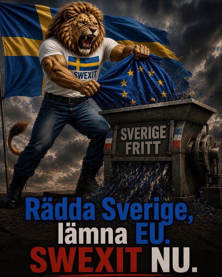 ringstrump's tweet photo. And Nato as well.. Let's become Sweden again and let every european country become sovereign.. We can be friends without the EU https://t.co/43puAuOATa