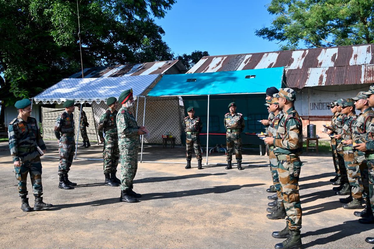 official_dgar's tweet photo. IG AR (N) REVIEWS DEPLOYMENT AND OPERATIONAL READINESS IN NAGALAND

Maj Gen H S Mavi, IG #AssamRifles (North), visited Dessoi Post, Longtho, Mokokchung on 25 Sep 26 and reviewed troop preparedness, deployment, administration and welfare. He was briefed on the security situation, deployment, intelligence inputs and coordination with civil administration. He emphasised vigilance, discipline, professionalism, effective area domination and continued engagement with locals. He appreciated the dedication and commitment of all ranks.

#friendsofthenortheast #sentinelsofnortheast #OperationalReadiness #CommunityFirst #NationFirst #ServiceBeforeSelf #GuardiansOfTheNation

@HMOIndia @adgpi @PIBHomeAffairs