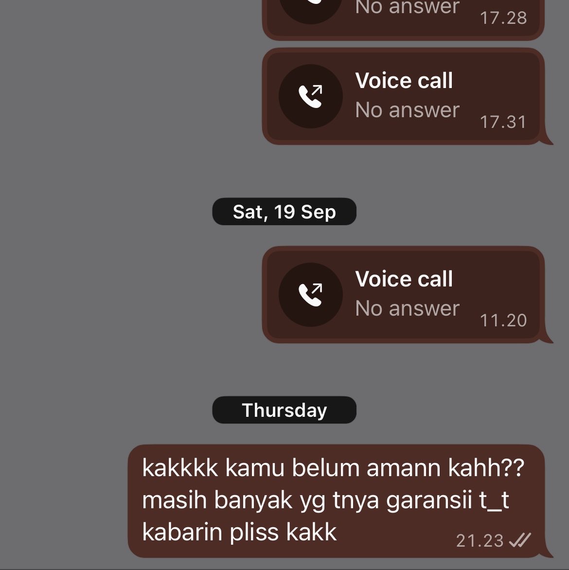 berkvabut's tweet photo. buat garansi/problem aku ttp coba follow up dan terakhir hari selasa buat tanya kabar tapi ttp aja nihil. aku juga nggak ada kontak/sosmed rl owner, karna baru banget join jadi admin kurleb 1bln. sekali lagi, sorry man-teman ress semuaa🥹🫶🏻 https://t.co/OJ3HHNupic