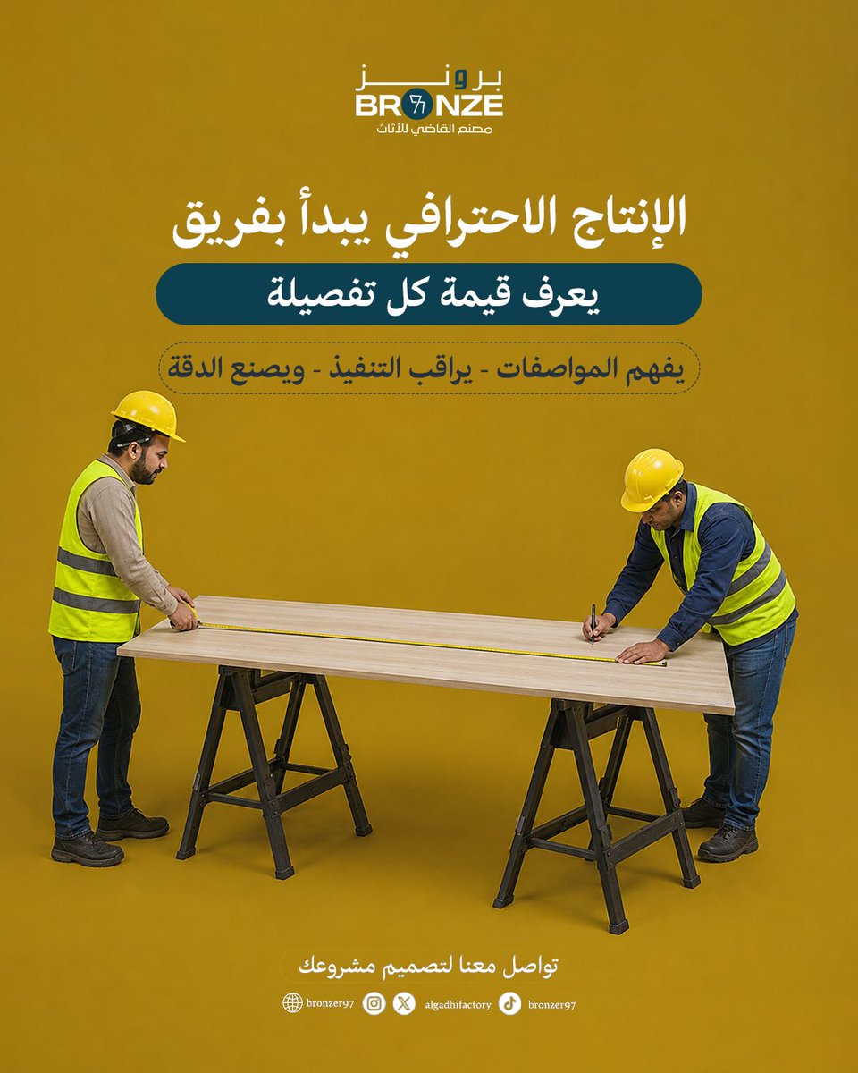 Algadhifactory's tweet photo. الإنتاج الاحترافي يبدأ من التفاصيل.
من فهم المواصفات إلى متابعة التنفيذ، كل خطوة محسوبة عشان تكون النتيجة بالمستوى اللي تستحقه. ✨ https://t.co/wMt6bg20z5