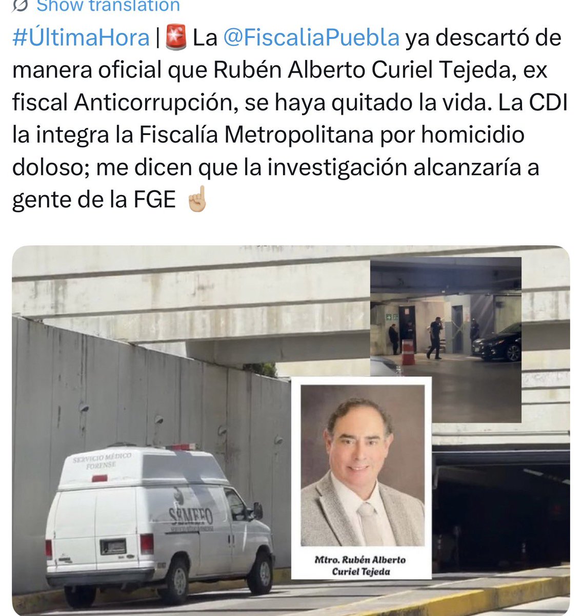 pedroferriz3's tweet photo. Ya le dije a Rubén Alberto Curiel, lo mataron por la Informacion que tenía en contra del gobernador @armentapuebla_ https://t.co/Pd2GAp54Gx