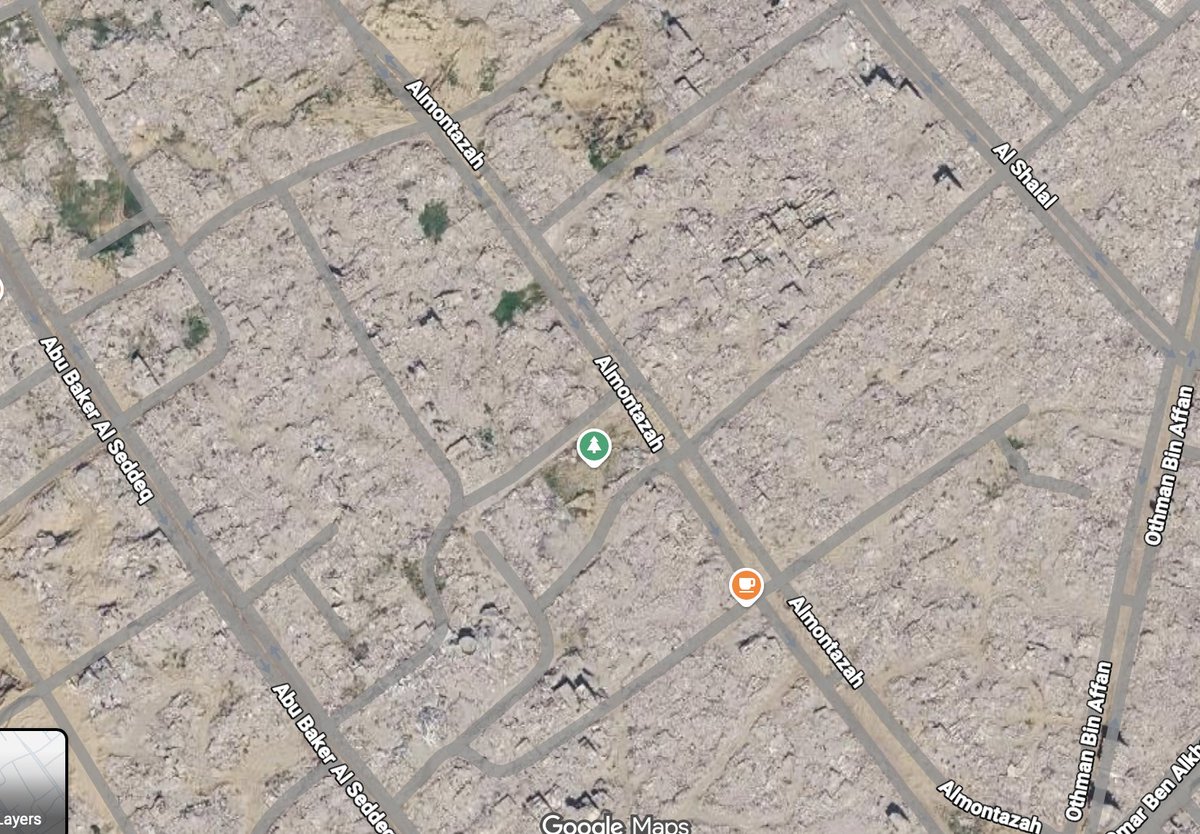 AliAbunimah's tweet photo. Google Maps has been updated to show Zionist-holocausted Gaza. This is part of Rafah. https://t.co/Ys7KQNsu5w
