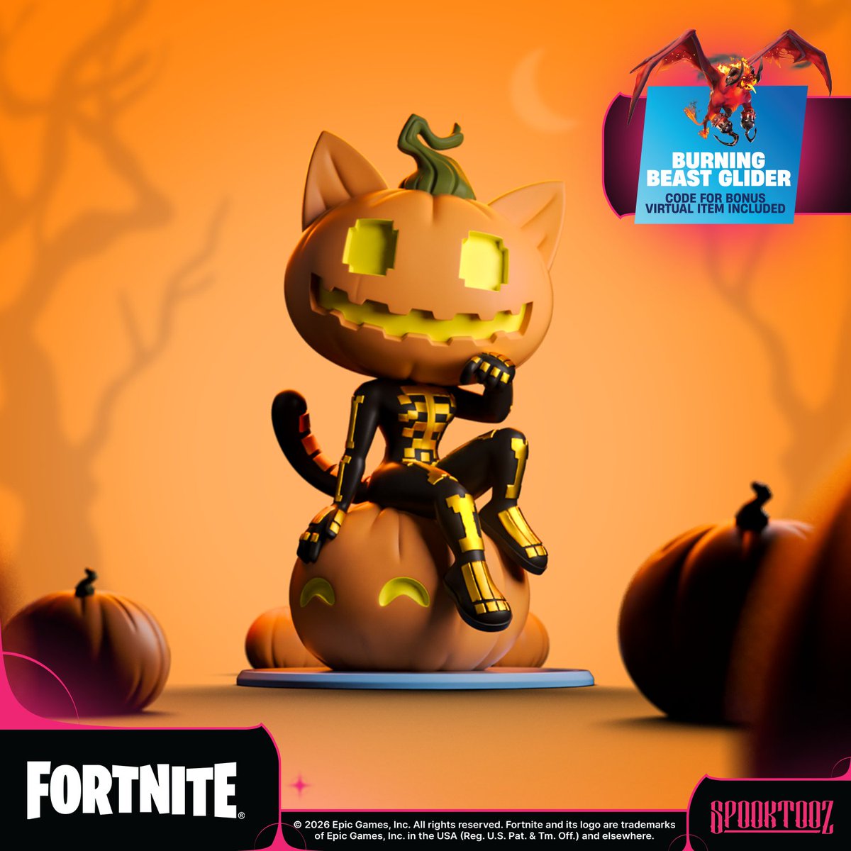 youtooz's tweet photo. sugar… SPICE… and everything nice 🎃🐱

spice is dropping on oct 1st as a part of the youtooz halloween event! @Fortnite https://t.co/5T6nmyDVvk