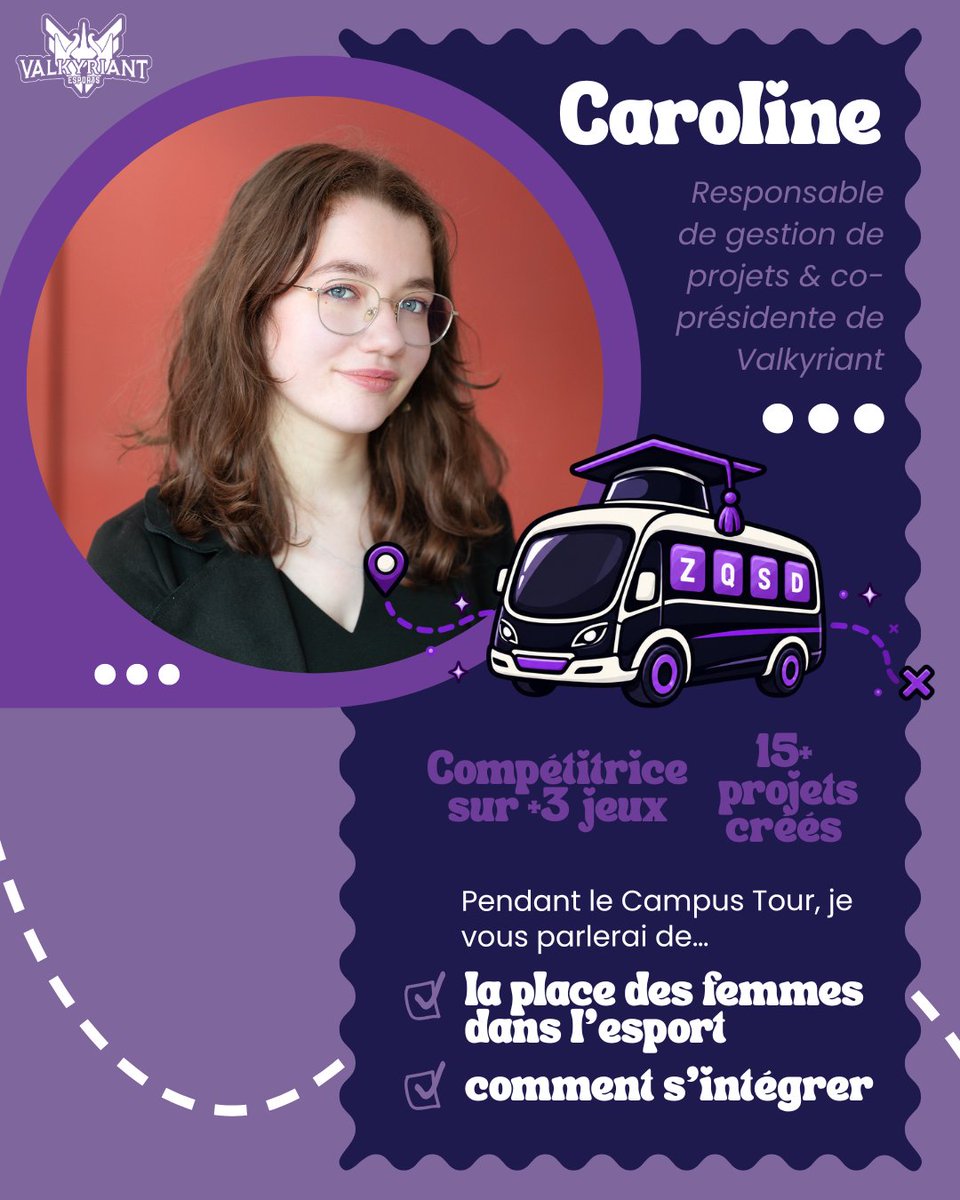 Valkyriant_BE's tweet photo. Responsable de gestion de projets et co-présidente de Valkyriant, @Notachy_ est notre première intervenante et animatrice sur ce projet ! https://t.co/vvnVAhwuMQ