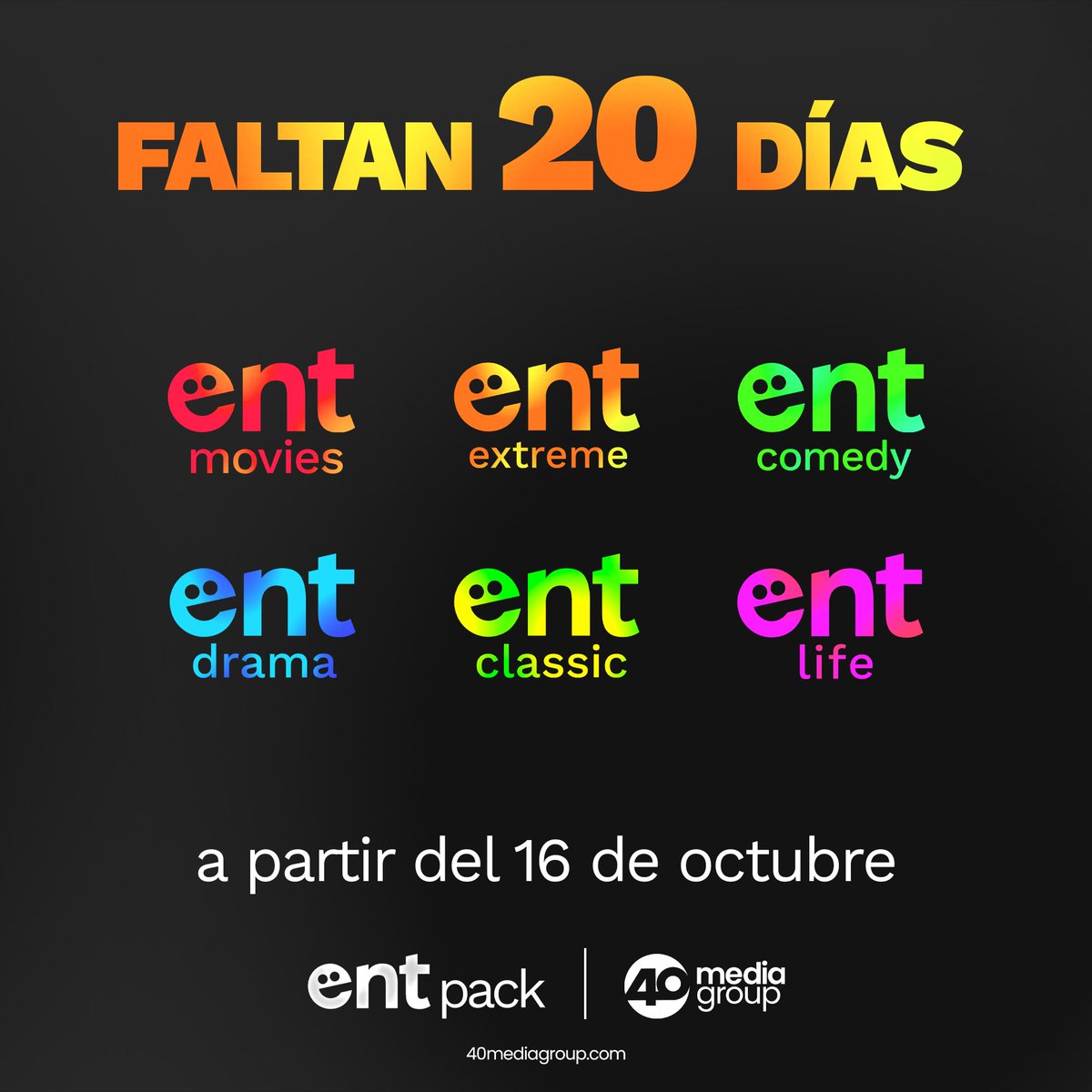 40mediagroup's tweet photo. 🔥INTRODUCIENDO A ENT EXTREME
Llega ENT Extreme, el nuevo canal de ENT Pack para los que buscan sentir el pulso acelerado: persecuciones, explosiones y giros que no ves venir.
📅 Llega el 16 de octubre con el ENT Pack
🍿 Faltan 20 días
#ENTPack #ENTExtreme #40mediaGroup https://t.co/y58DyR86kM