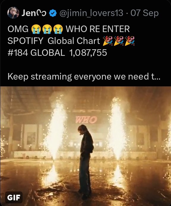 jimin_lovers13's tweet photo. 🚨 KEEP STREAMING TO RE CHART WHO 🚨

last time we Re enter WHO on Global chart was Sept.6 with 14 countries charting, if we don't focus on streaming again it will be more difficult for us to re enter bec Xmas song soon re enter. 🚨But we will keep Fighting ✊ 

NOW PANIC STREAM WHO‼️

🎯 JIMTOBER LOCKDOWN 🔐