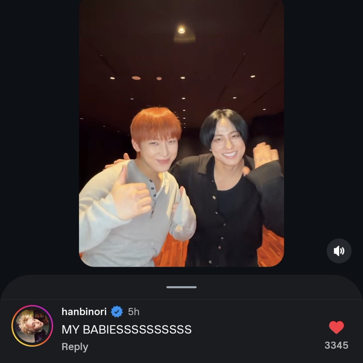 blckpnksn's tweet photo. TEMPEST HANBIN COMMENTED ON SUNOO AND TAKI'S GOOD BOY CHALLENGE ON INSTAGRAM 

“MY BABIESSSSSSSSSS” https://t.co/g7UL0p15mz