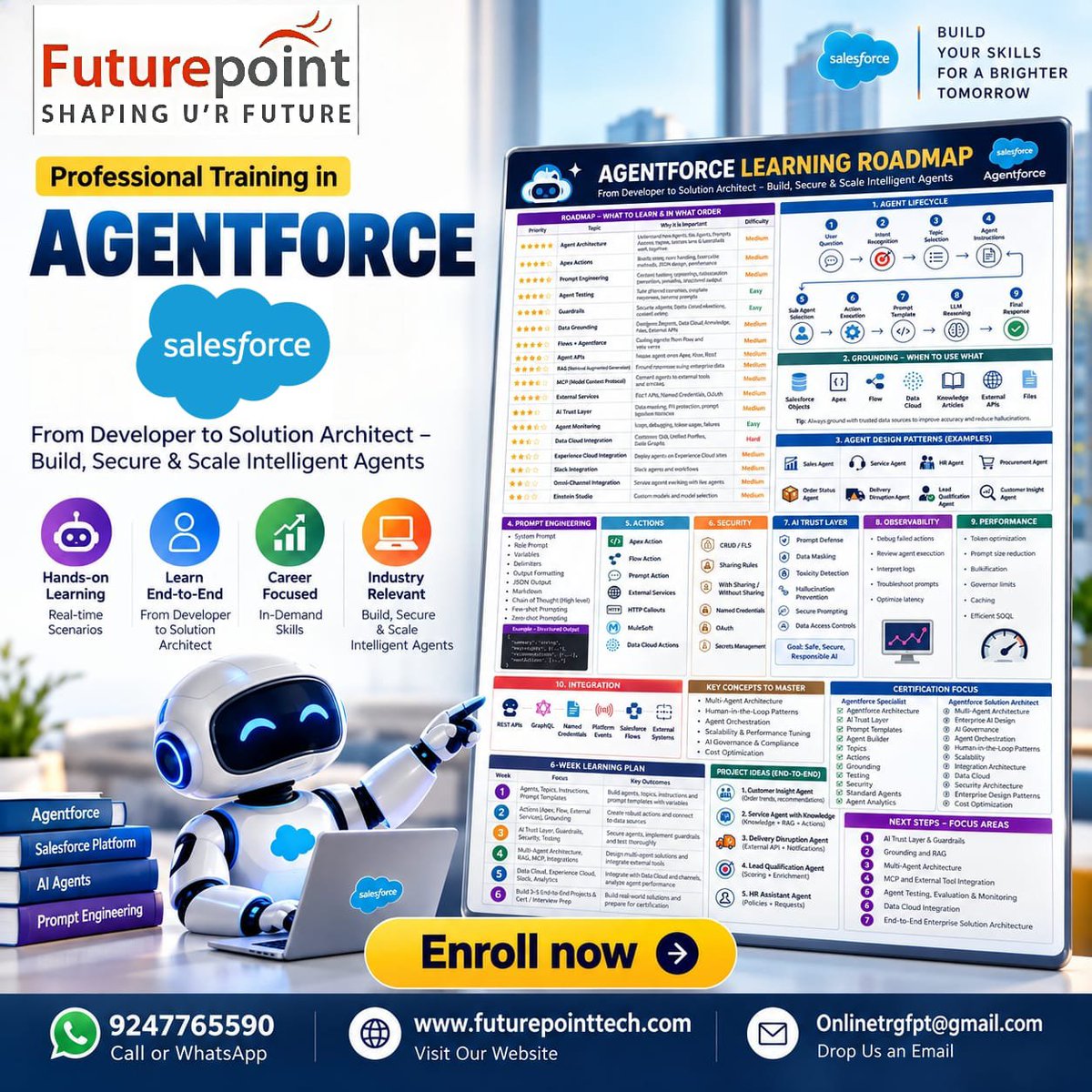 Futurepointech's tweet photo. #agentforce #salesforce #sfdc #salesforcedeveloper #salesforceadmin #futurepoint #training #agentforceonlinetraining #agentforceonlinecourse #agentforcetraining #hyderabad #ameerpet  #genai #datascience #dataanalyst #sapbtp #sap #btp #sapcpi #webmethods 
https://t.co/6fXiUQeApI https://t.co/sKNaeOQc1c