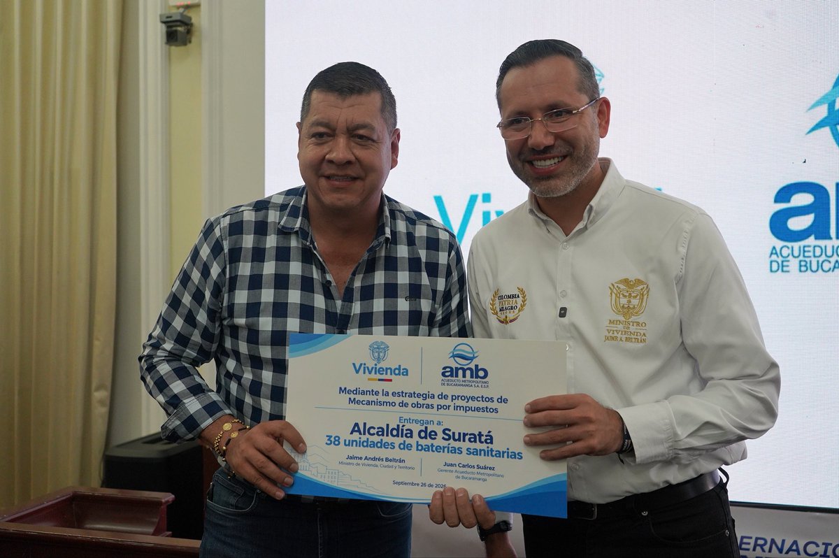 soyjaimeandres's tweet photo. Santander merece soluciones. Se acabó el abandono. 

Impulsaremos junto a la @GobdeSantander la PTAR Río de Oro para garantizar el saneamiento básico de más de 1 millón de personas en el departamento. 

El Gobierno del presidente @ABDELAESPRIELLA destrabará el proyecto de agua potable permanente para Lebrija y Girón y pondrá fin a 9 años de espera.