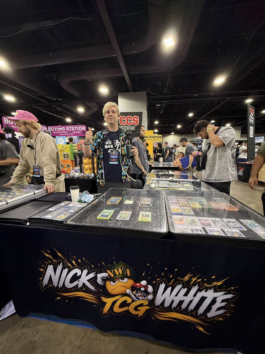 NickWhiteReal's tweet photo. We're currently live vending at Collect A Con Atlanta!

Let's sell these Pokemon cards 🔥 https://t.co/1fyiLmR1rM