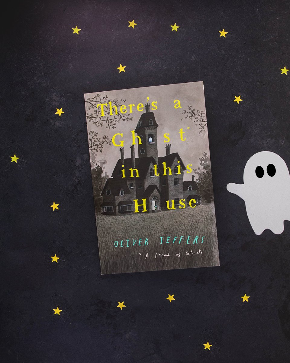 HarperCollinsCh's tweet photo. 👻 Spooky season is almost here and we have the PERFECT book to kick things off. A little girl lives in a haunted house but has never EVER seen a ghost... can you help her find one? 🔍🏚️ 

There's a Ghost in This House by Oliver Jeffers - now in paperback! https://t.co/FnO0oHwcxk