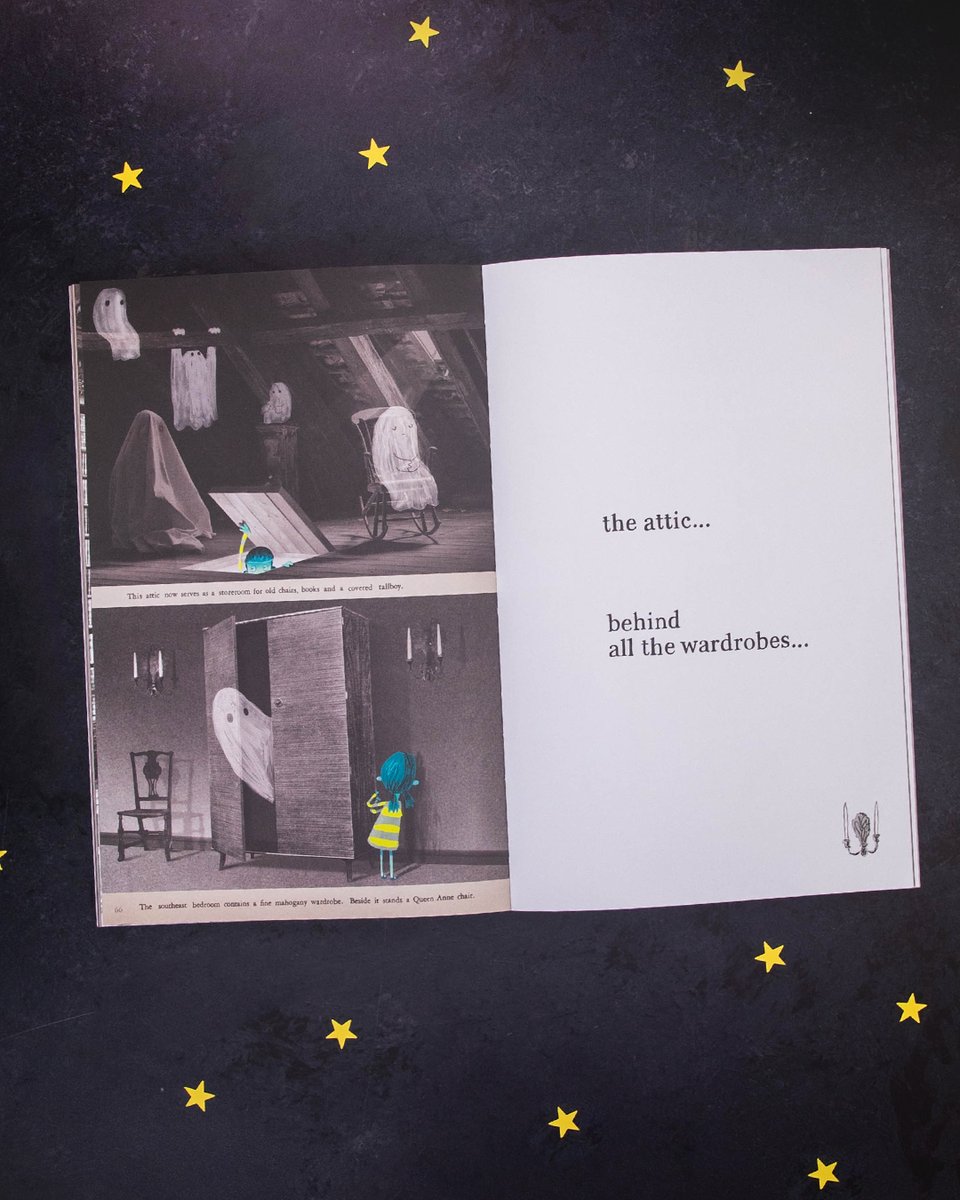 HarperCollinsCh's tweet photo. 👻 Spooky season is almost here and we have the PERFECT book to kick things off. A little girl lives in a haunted house but has never EVER seen a ghost... can you help her find one? 🔍🏚️ 

There's a Ghost in This House by Oliver Jeffers - now in paperback! https://t.co/FnO0oHwcxk