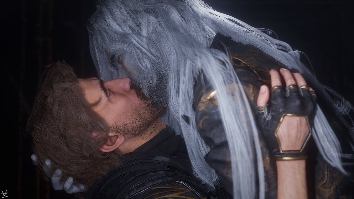 KUJOGANE's tweet photo. Stay with me.

#verstave 

What if the Paintress wasn't Aline but Verso, and Og Verso was Gustave? I remember I may have seen fic with this setup before, god... actually I just want to see white long-haired Verso... 👁👁

*They have a size difference. https://t.co/I2Rh6y4vAl