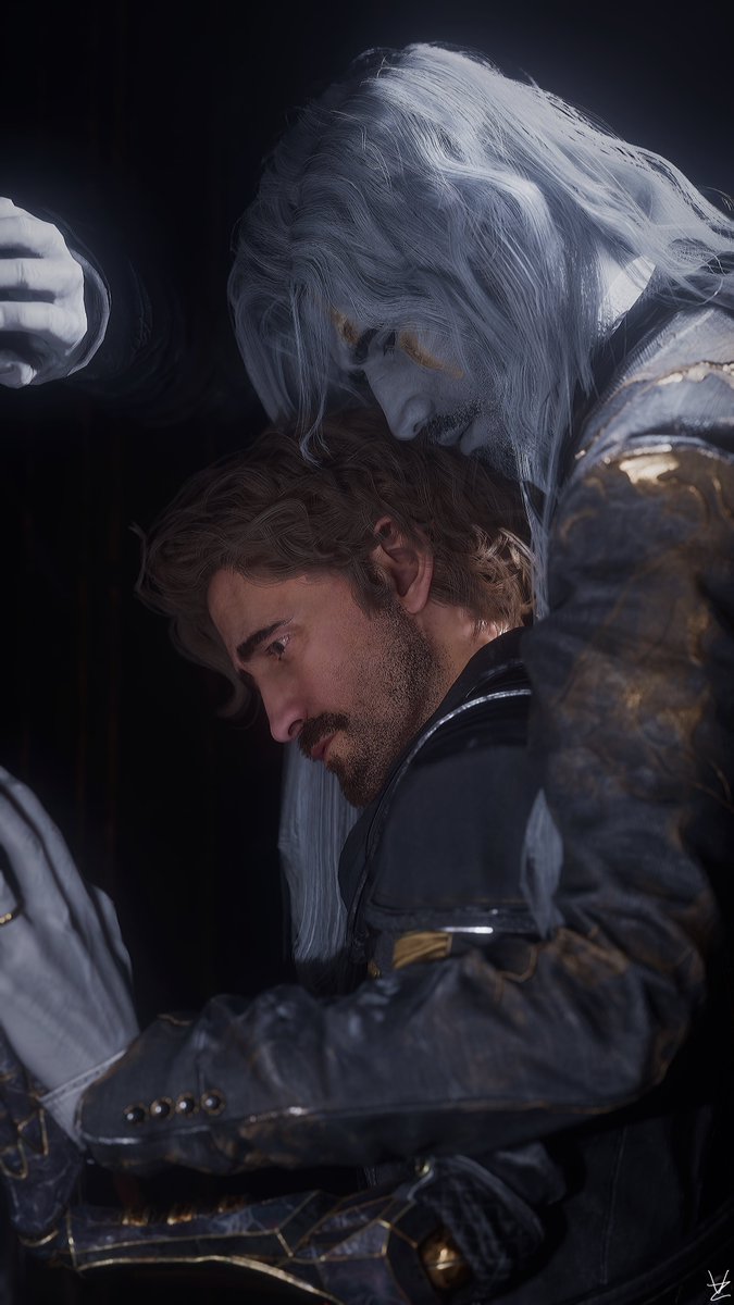 KUJOGANE's tweet photo. Stay with me.

#verstave 

What if the Paintress wasn't Aline but Verso, and Og Verso was Gustave? I remember I may have seen fic with this setup before, god... actually I just want to see white long-haired Verso... 👁👁

*They have a size difference. https://t.co/I2Rh6y4vAl
