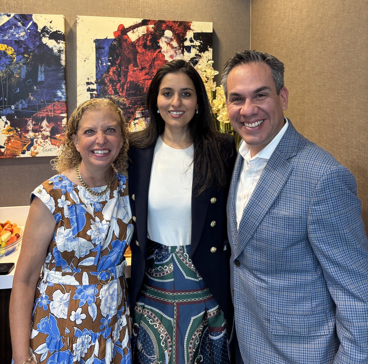 DWStweets's tweet photo. So glad to welcome House Democratic Caucus Chair @peteaguilar to South Florida to support @piaforcongress!

Vote Pia to help Democrats lower the cost of gas, groceries, and housing for seniors and working families when we flip the House in November! https://t.co/xO2CM05D6h