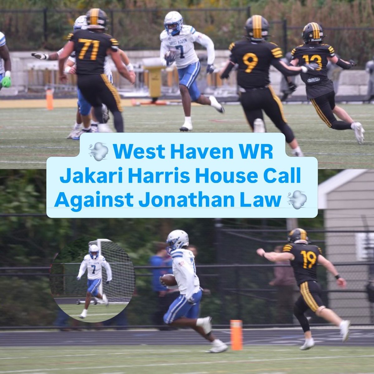 topctathletes's tweet photo. 💨 West Haven (@WestHavenFB ) WR Jakari Harris (@JakariHarr ) House Call Against Jonathan Law 💨 On Friday Night https://t.co/v9TYusxst7