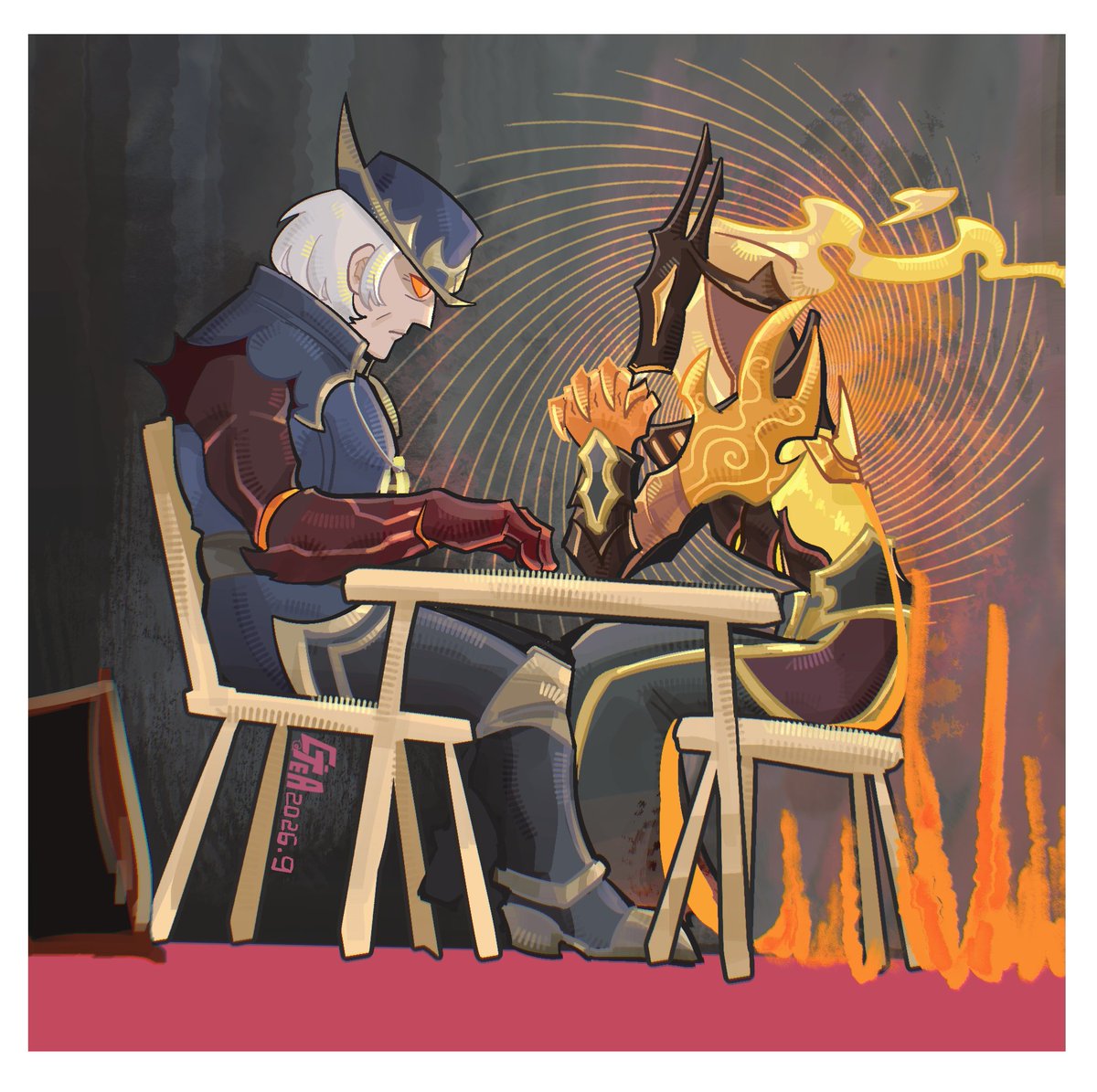 CTeAneverlie's tweet photo. 🔶🔸❤️ #leagueoflegends #leagueoflegendsfanarts #yorick #karthus https://t.co/lUVDCLJe3w