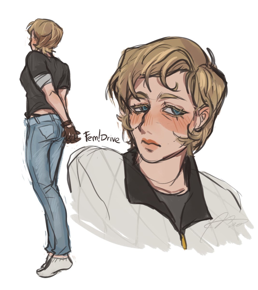 pwettydriver's tweet photo. The othe day I made a Fem!Driver desing, and tbh she's just Irene but more depressed and blue eyes lmao

here's the drawing (old one, like from the past month) >> https://t.co/axNbpZcz8E