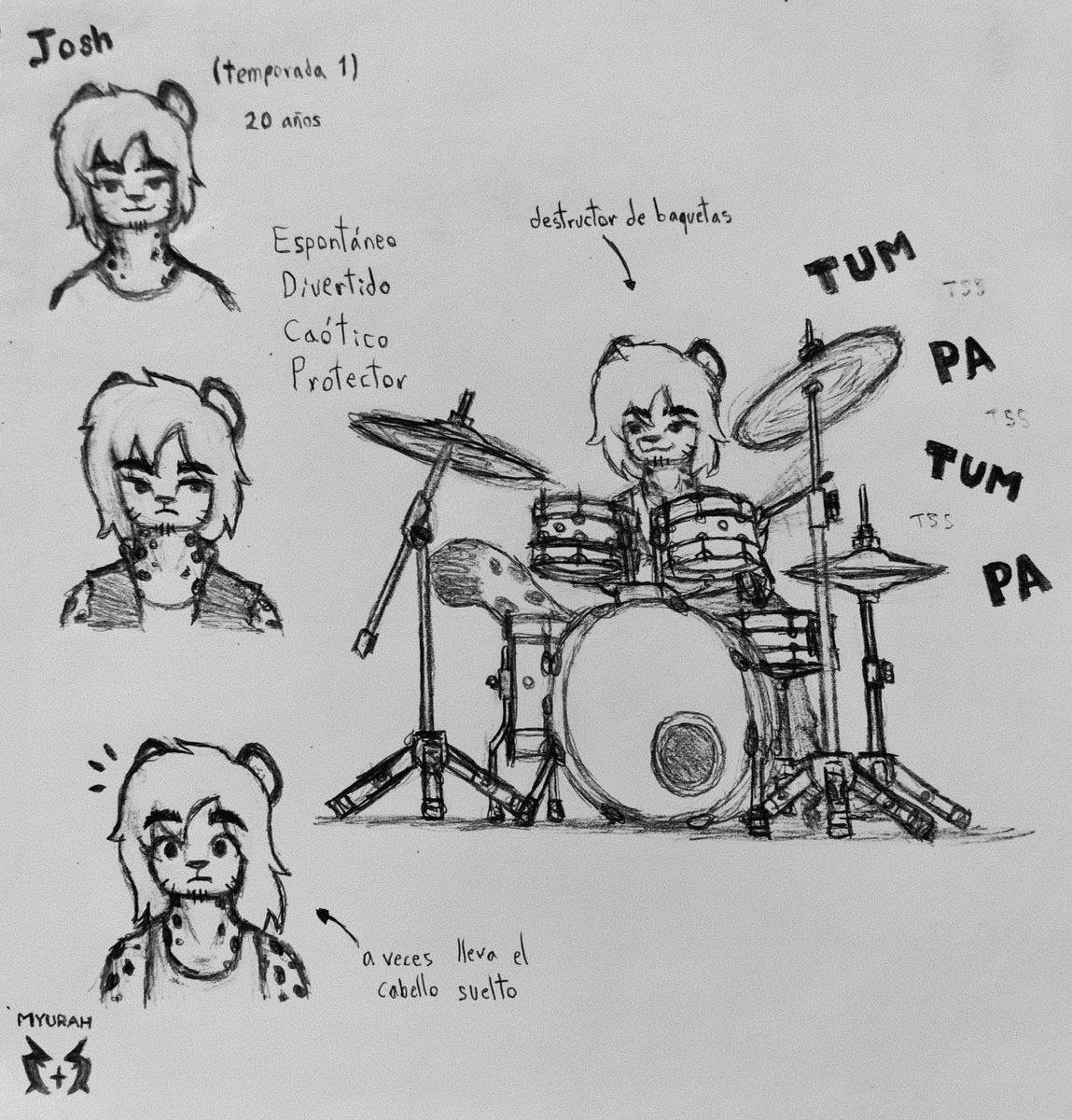 _Valetty's tweet photo. Él es Josh

Tuvo una infancia complicada marcada por violencia y abandono

Estuvo en otras bandas antes, pero siempre preferió quedarse con quien él considera su hermanita, en su pequeño club de música

Ahora ese club es una banda, llamada "MYURAH"

Y Josh es el baterista https://t.co/Um1cgoYXbg