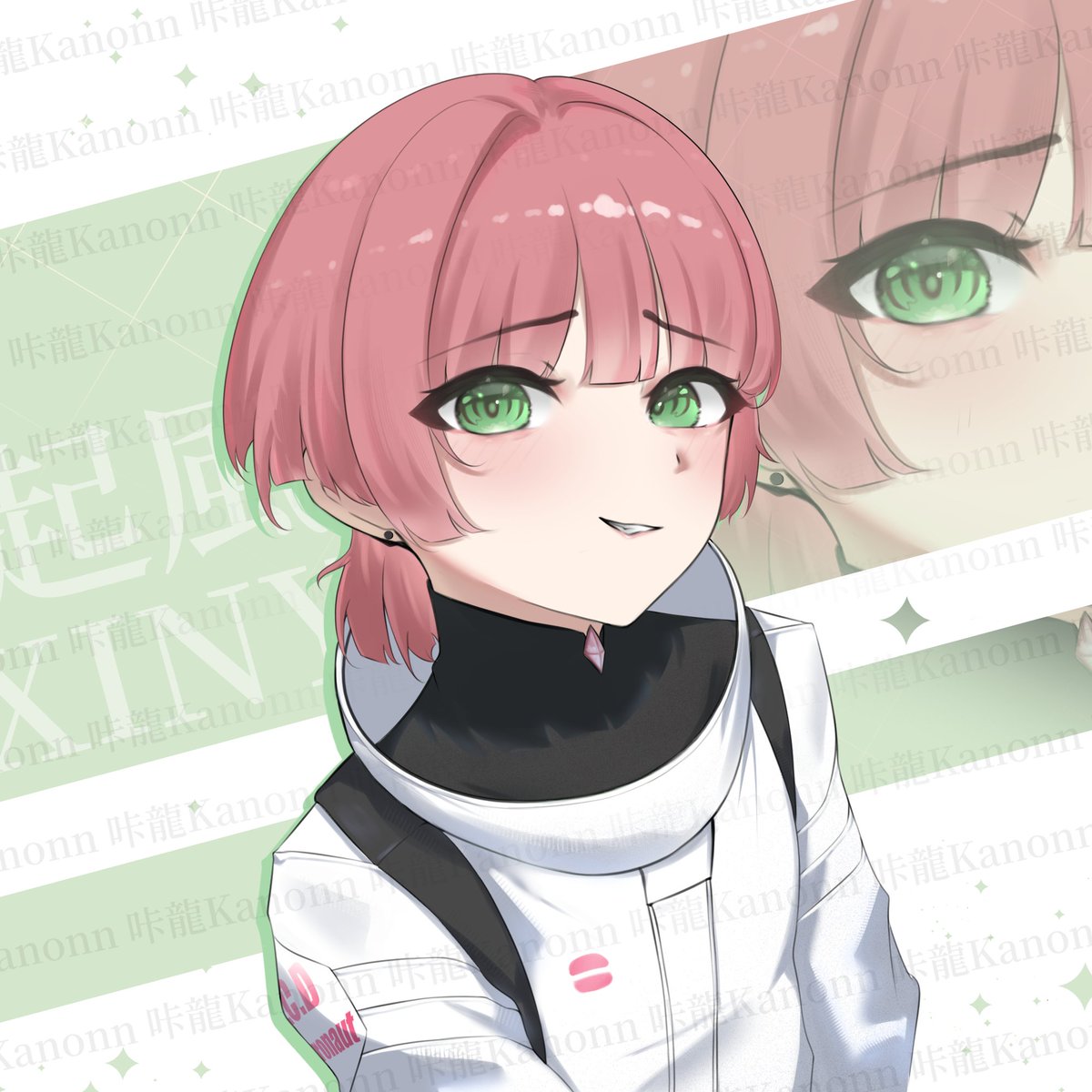 Kanonniii's tweet photo. 這是之前的轉盤企劃轉到的SR(大頭貼)，慢慢的畫完了忘了PO了><這水印分享版將作為我未來接委託帝國的墊腳石哈哈!!(?

這幾天陪我畫完的觀眾們我愛你們<33 https://t.co/N6EFJovPnz