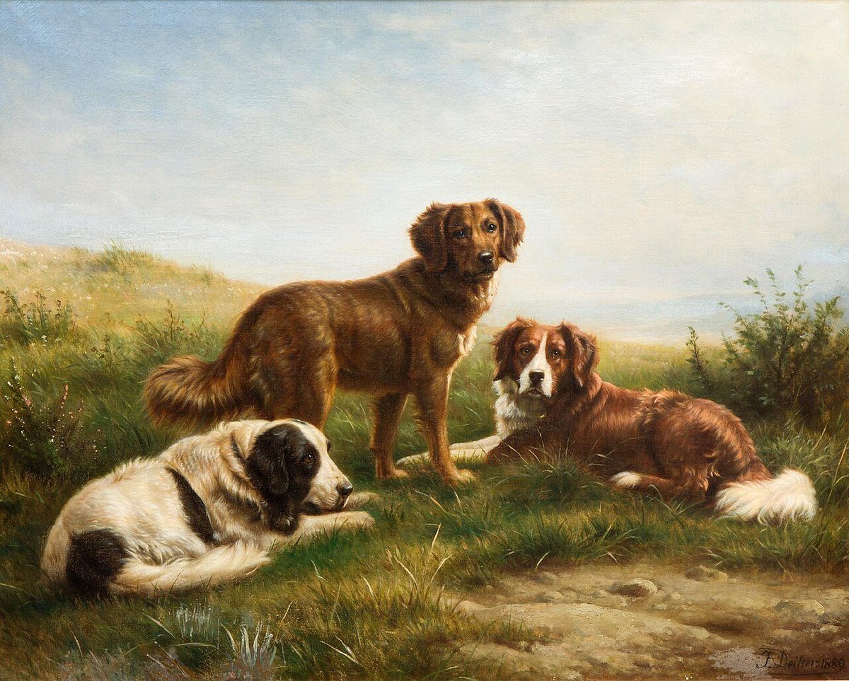 Librearchiv's tweet photo. 'Drei Jagdhunde' Johannes Deiker (1889) https://t.co/iTSMV9lsTA