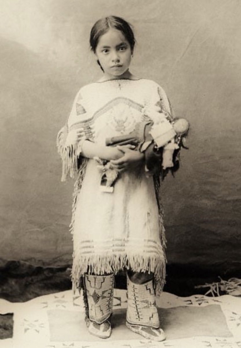 LakotaMan1's tweet photo. If this child was strong enough to survive the Native American Genocide, white children should be strong enough to learn about it in school.

Wouldn’t you agree?￼ https://t.co/mBUBkq60E4