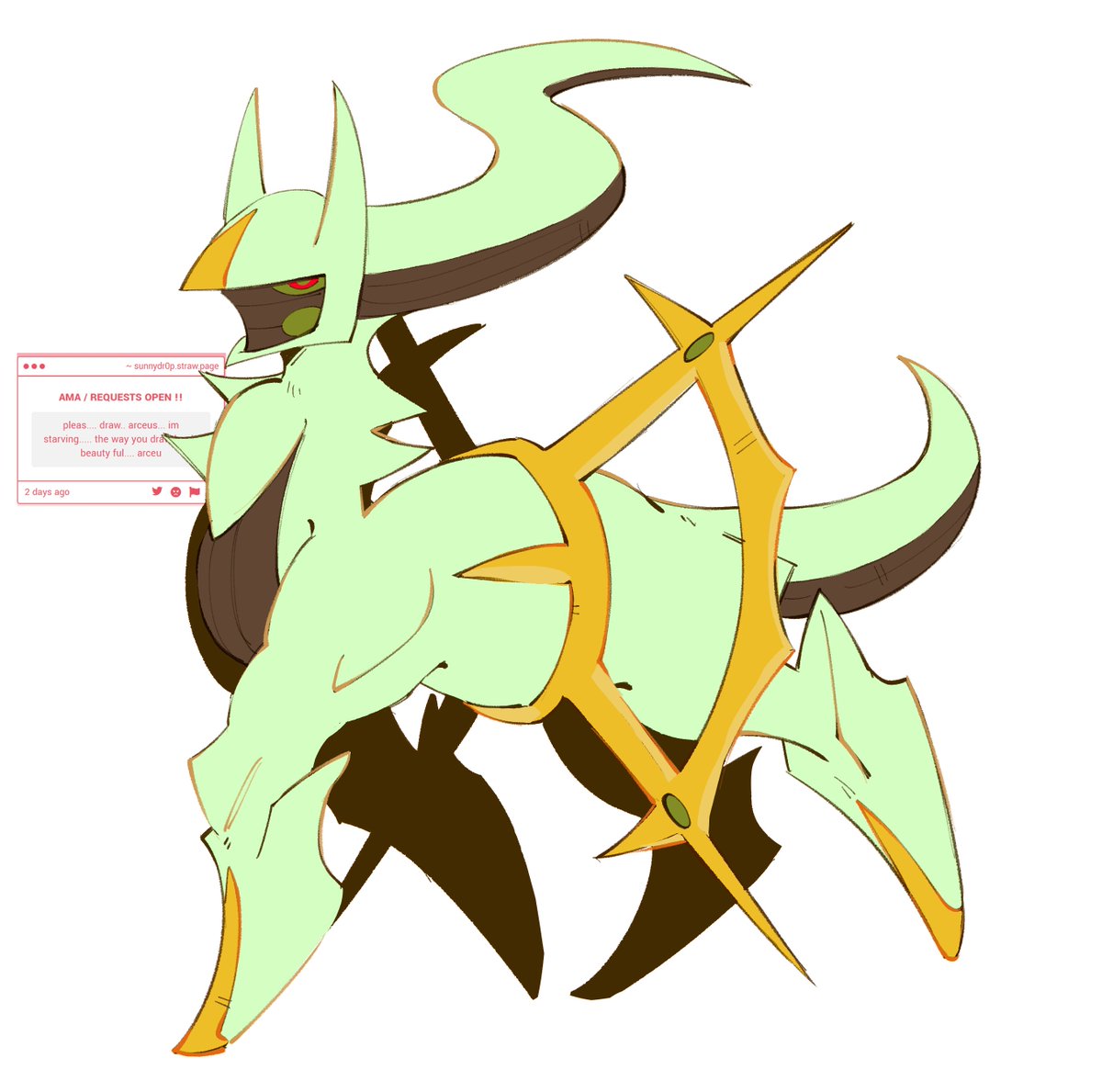 sunnydr0pdraws's tweet photo. i should draw more arceus at some point https://t.co/PWMfOvUpn8