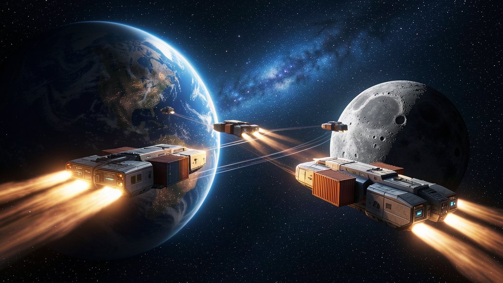 GoDuskFrontier's tweet photo. Route a cargo line between planet and moon. Your freighters run the circuit, hauling ore out and goods back, keeping every colony supplied. Trade is the backbone of the Frontier. 🚀
https://t.co/f6EuZKUZEy #DuskFrontier #StrategyGame https://t.co/JEixnP4O5x