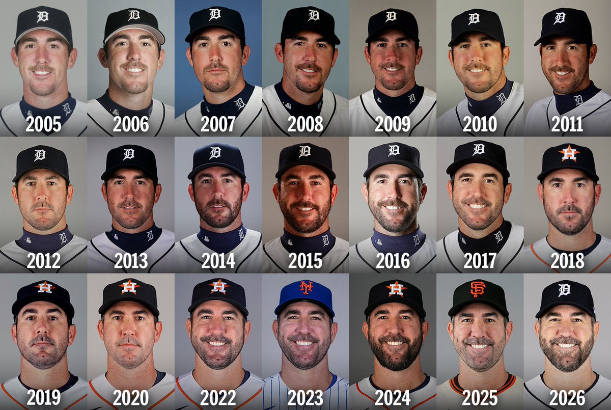 arreazaortega's tweet photo. Las dos décadas de excelencia de Justin Verlander. 

Si bien su mayor brillantez ocurrió en los 7 años con los #Astros: récord de 73-28, 2.71 de EFE, irá al @baseballhall con la gorra de los #Tigers: 183-115, 3.51 en 14 Temporadas.

En general en #MLB: 266-159, 3.31 EFE 3554 K (8°).
10 Juegos de Estrellas.
3 Cy Young (2011-2019-2022). El tercero regresando de la Cirugía “Tommy John”.
3 No-Hitters.
2 veces Campeón de la Serie Mundial. MVP de la Serie de Campeonato 2017.
2011 MVP Liga Americana.
2006 Novato del Año Liga Americana.