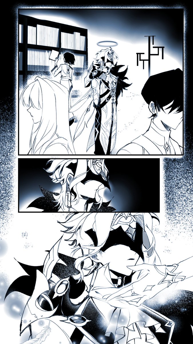 _NakuNaku_22's tweet photo. I don’t even know, but the way I imagine Rhinedottir x Dottore is that she’d be the last person to open her arms and shelter him (yeah, I know, that sounds kinda weird ) 🕊 
#rhinettore
#dottore
#rhinedottir https://t.co/rNwOGh7aKQ