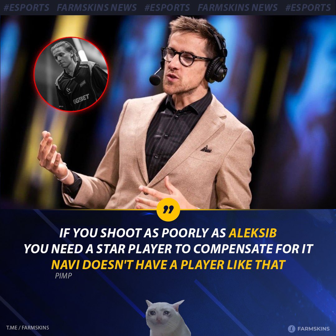 farmskins's tweet photo. Pimp didn’t hold back on NaVi 😬
“If you shoot as poorly as Aleksib, you need a star player to compensate — and NaVi doesn’t have one.”
Fair criticism or too harsh? 👀 https://t.co/uDwE3FZ4Pf