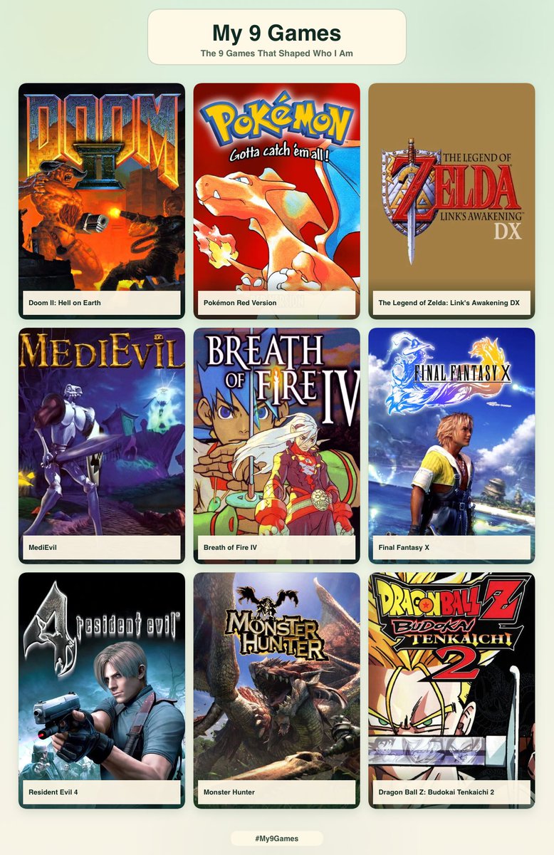 insertkoin_'s tweet photo. Puede que mi top personal sea diferente, pero estos nueve juegos son de los más importantes y especiales para mí. https://t.co/P8YjEu9Elb