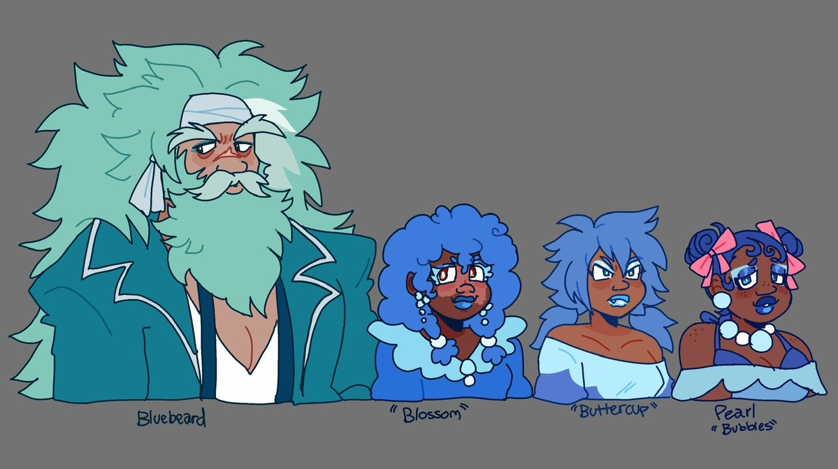 heatdeathcomic's tweet photo. bluebeard and his daughters 🫧 https://t.co/vpXwuXCTBg