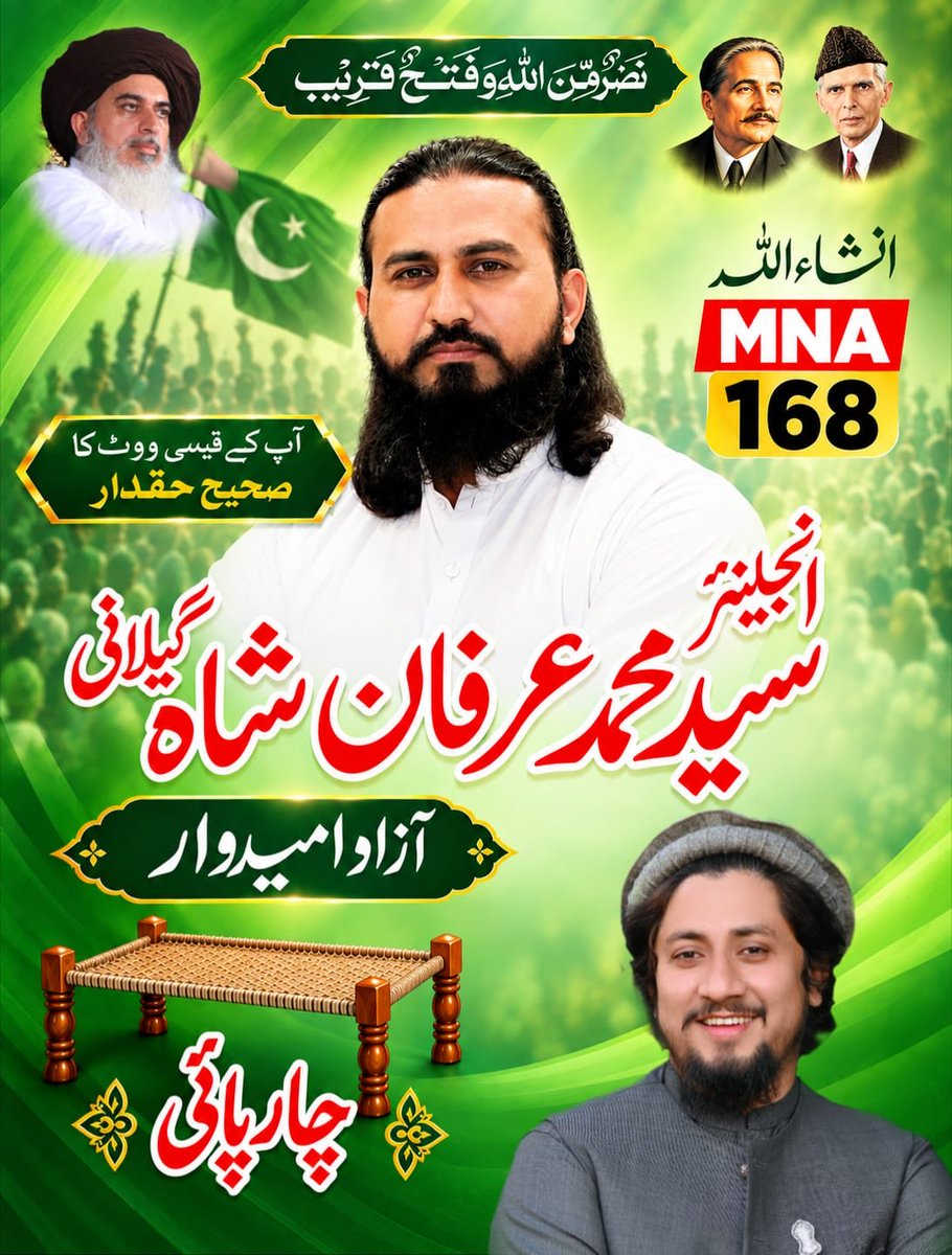 Muawaz_12's tweet photo. کل بہاولپور میں تحریک لبیک کے حمایت یافتہ آذاد امیدوار 
سید عرفان شاہ صاحب بھی حصہ لے رہے ہیں 

سوشل میڈیا
 ٹیم کارکنان پر غداری کے فتوے دینے سے تھک چکی ہو تو اس پر بھی بات کر لے https://t.co/De7yf8OfNV