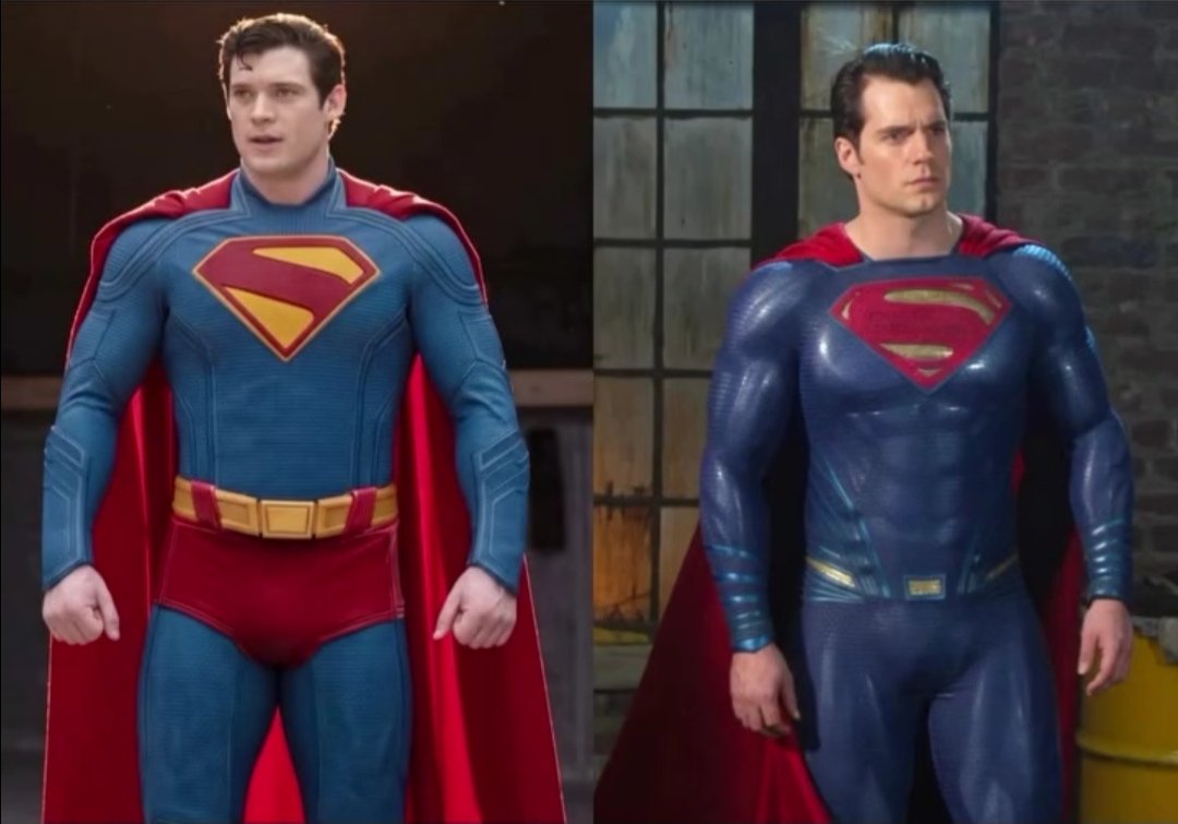 cinefandomtv's tweet photo. Which Superman suit is better 🤔 https://t.co/bEHJfGzpMd