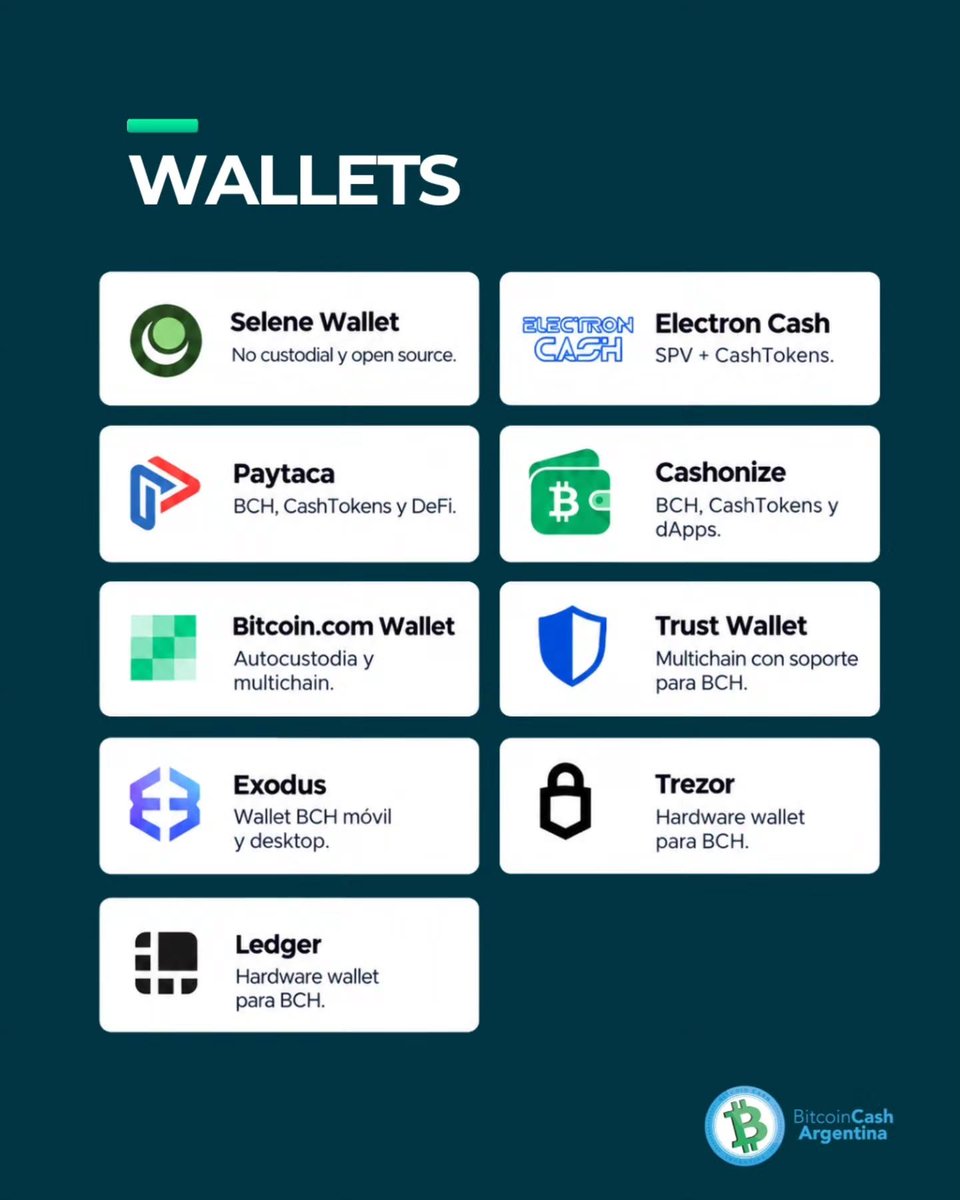 BCHArgentina's tweet photo. 💚 Esto es solo una parte del ecosistema BCH.
Hay muchas herramientas para explorar, usar y disfrutar Bitcoin Cash.
👇 Contanos:
¿Cuál probaste y cuál recomendás?
Tu experiencia puede ayudar a otros miembros de la comunidad 🌱 https://t.co/cQlRQxQYJz