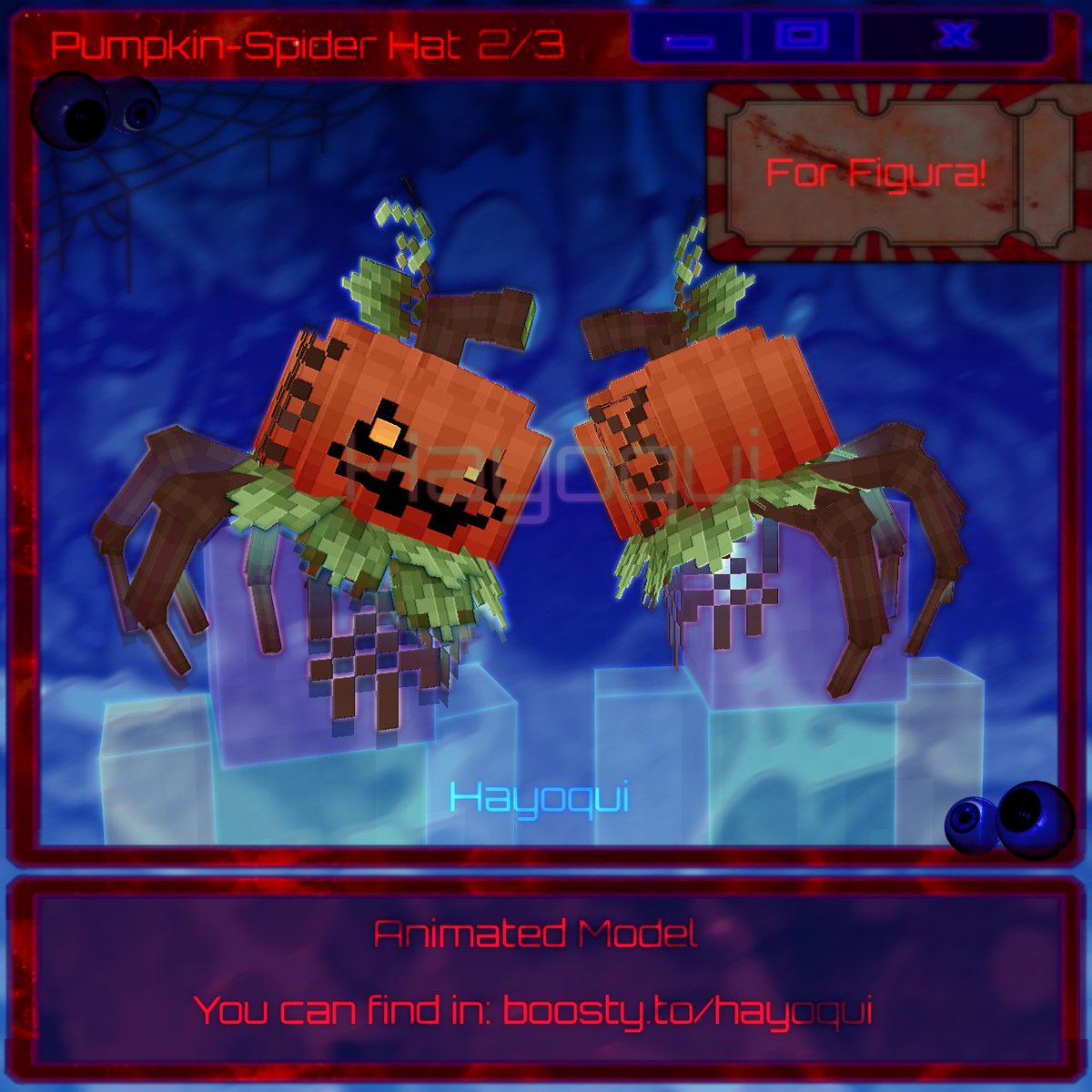 hayoqui's tweet photo. Hey
You can buy it..
boosty. to/hayoqui
I'm tired..
#Blockbench #Minecraft #Figuramodel #SkinMC #MinecraftArt #Halloween #3DModeling #MinecraftModel #FiguraAvatar #SpookySeason #Spider #Pumpkin https://t.co/WY7crq8m8D