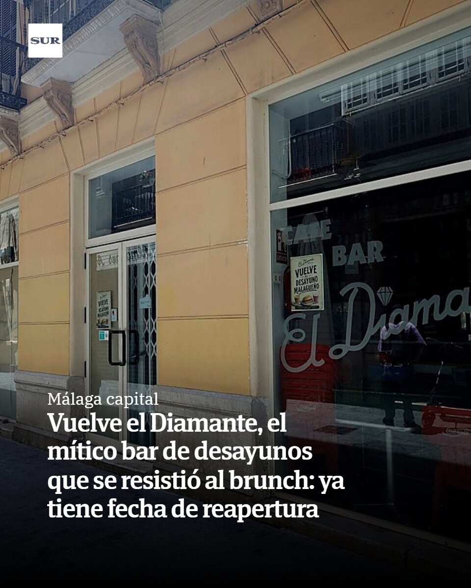 DiarioSUR's tweet photo. Vuelve el Diamante, el mítico bar de desayunos que se resistió al brunch: ya tiene fecha de reapertura https://t.co/95TOK4GzkB