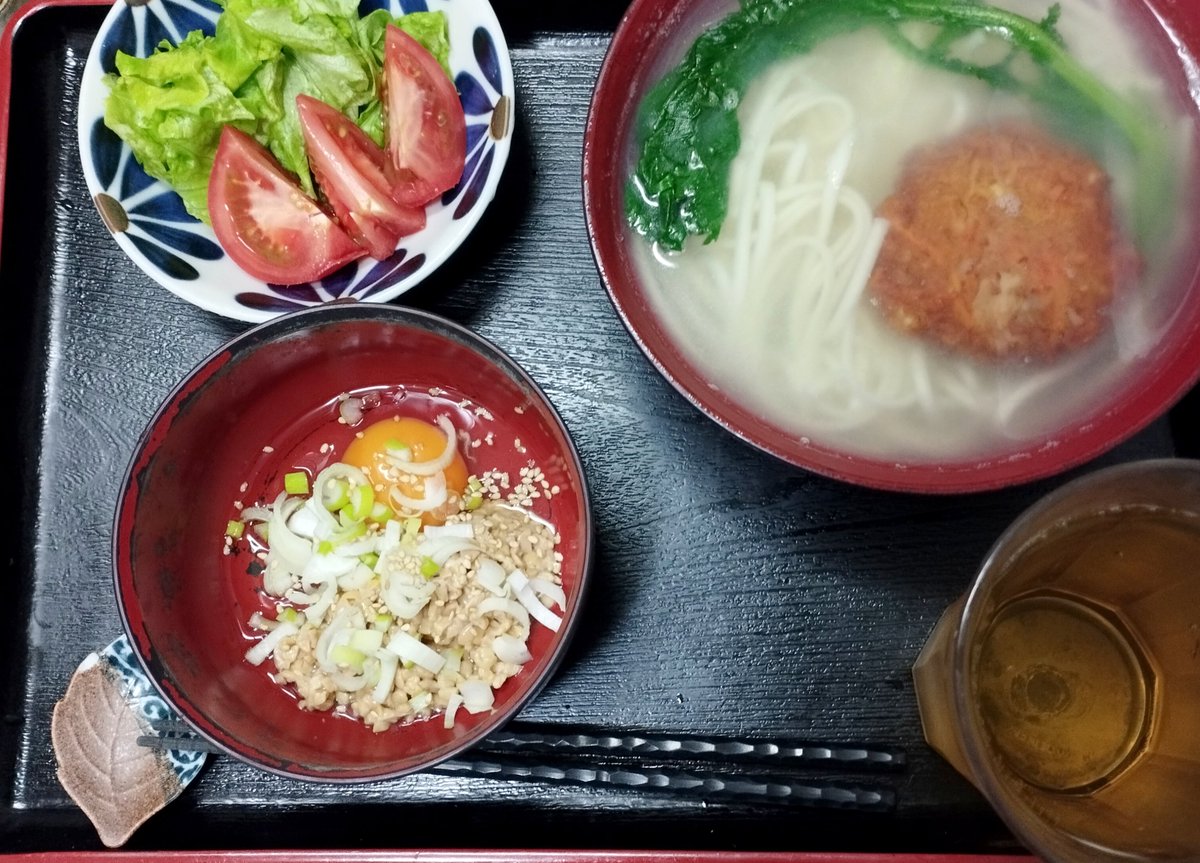 kuuoji's tweet photo. 2026, 9月26日、土曜、夕食、釜揚げ納豆うどん

釜揚げ納豆うどん280円、副菜100円、調味料50円、

計  430円
ごちそう様でした🙏😋
#おうちご飯
#自炊記録
#食費
#釜揚げ納豆うどん https://t.co/nvrCBzem4k