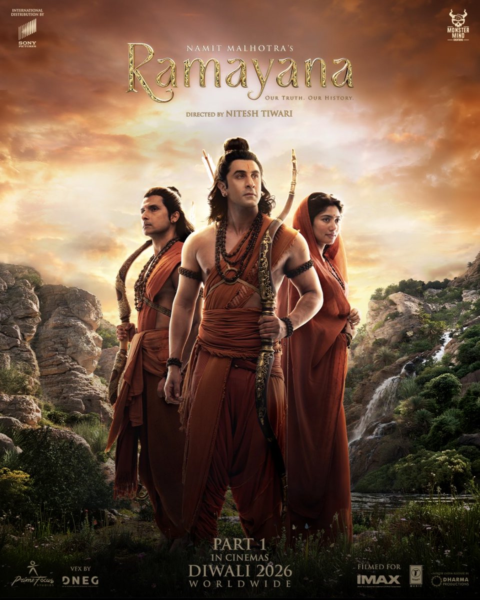 udbhavg2003's tweet photo. Ramayana new posters are out!
Looks decent 🤗

#Ramayana #RamayanaPart1 #RanbirKapoor #Yash  #NiteshTiwari #NamitMalhotra #SaiPallavi #RaviDubey #SunnyDeol #HansZimmer #ARRehman #Sony #DNEG #DharmaProductions #IMAX #Diwali2026 #viral #virałpost #Trending https://t.co/qfZ99s0aYr