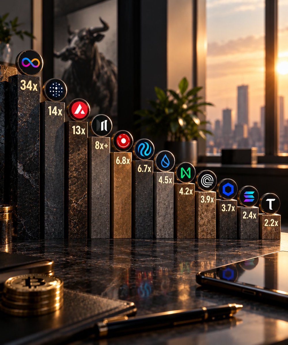 2xnmore's tweet photo. Your alt just pumped 40%, and it may still need to 6x just to get back to its old high.

That is the math nobody posts during a green week.

A coin that falls 85% does not need an 85% rally to recover. It needs about 567%.

Here is what every name from this week's bounce needs to reclaim its all time high.

$TAO 2.2x
$SOL 2.4x
$LINK 3.7x
ethereum:0xfaba6f8e4a5e8ab82f62fe7c39859fa577269be3 3.9x
$NEAR 4.2x
$SUI 4.5x
$INJ 6.7x
solana:rndrizKT3MK1iimdxRdWabcF7Zg7AR5T4nud4EkHBof 6.8x
$QUBIC 8x or more
$AVAX 13x
ethereum:0xaea46a60368a7bd060eec7df8cba43b7ef41ad85 14x
$ICP 34x, or 210x from its $700 launch week print

Every name except TAO and SOL is still 70% or more below its peak.

Two things stand out.

The leaders are the closest. TAO and SOL need less than 2.5x, which is part of why the market keeps treating them as leaders.

The deepest holes belong to names that peaked on old narratives. 

AVAX and ICP topped in 2021 and have spent nearly five years far below those highs. 

A new cycle does not automatically bring old leaders back.

So before you celebrate a bounce, ask one question.

Is this coin recovering, or just bouncing inside a much bigger drawdown?

The coins closest to their highs already have the market's trust. 

The ones furthest away need a new story, not a green week.