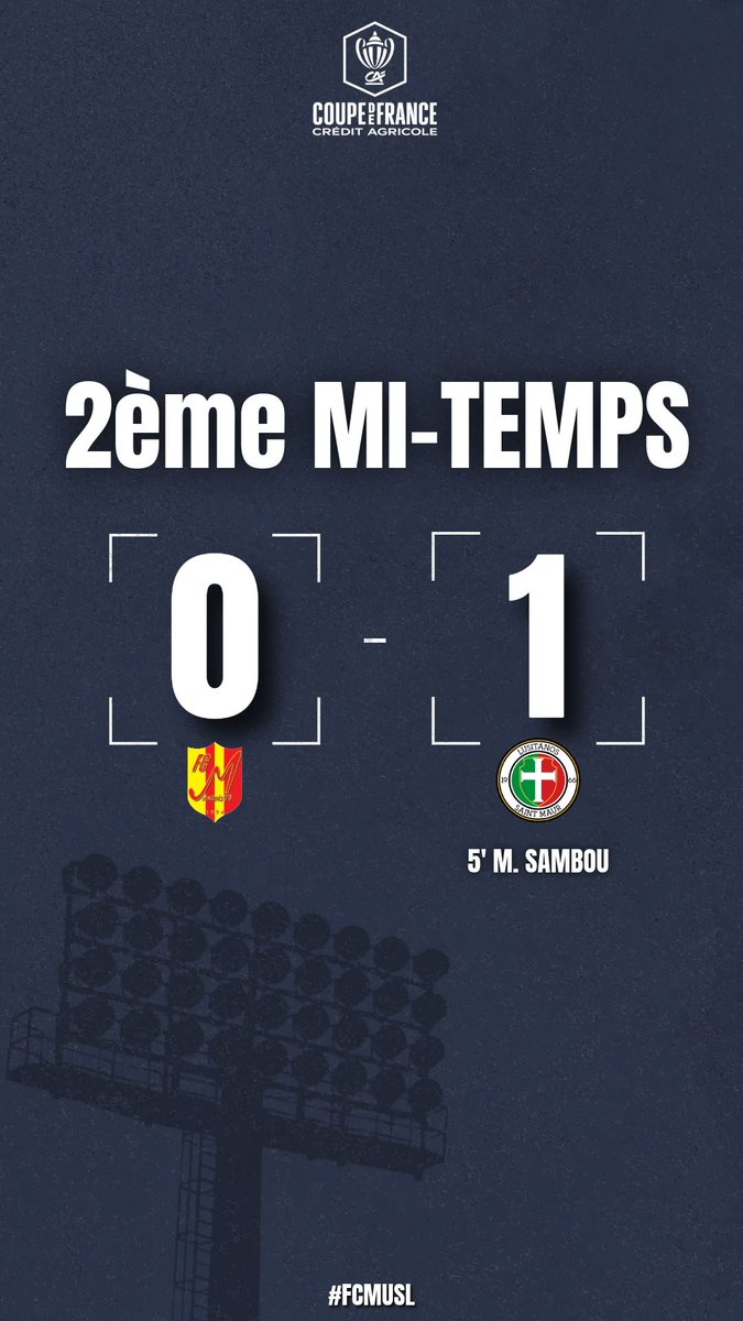 USLUSITANOS's tweet photo. C'est reparti au Stade Aimé Bergéal. Les Lusitanos sont devant 1-0. Mais attention de ne rien lâcher jusqu'au bout.
#ForçaLusitanos
#CoupedeFrance
#FCMUSL https://t.co/2vSjEDeQSM