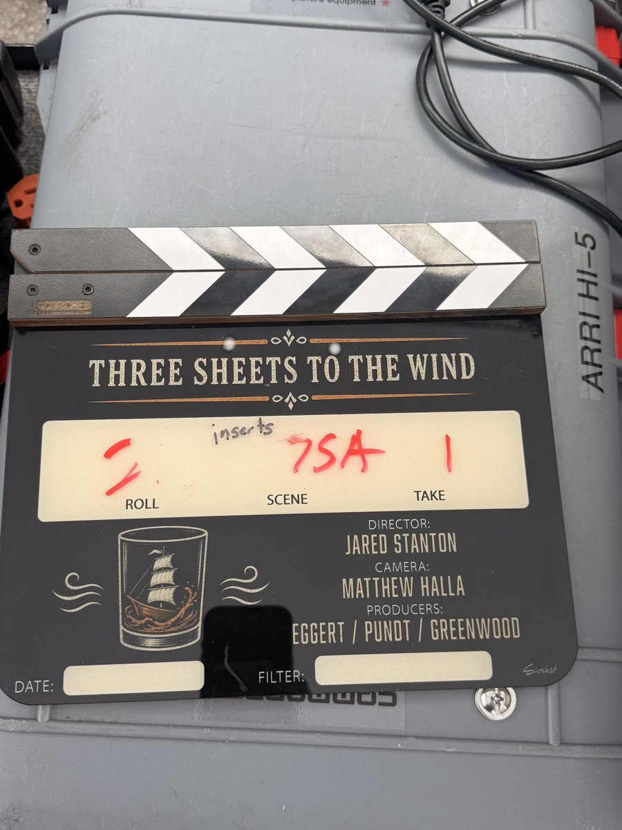 JamesStormBrand's tweet photo. Great last 2 weeks on set. #threesheetstothewind https://t.co/bUC8mXgzex