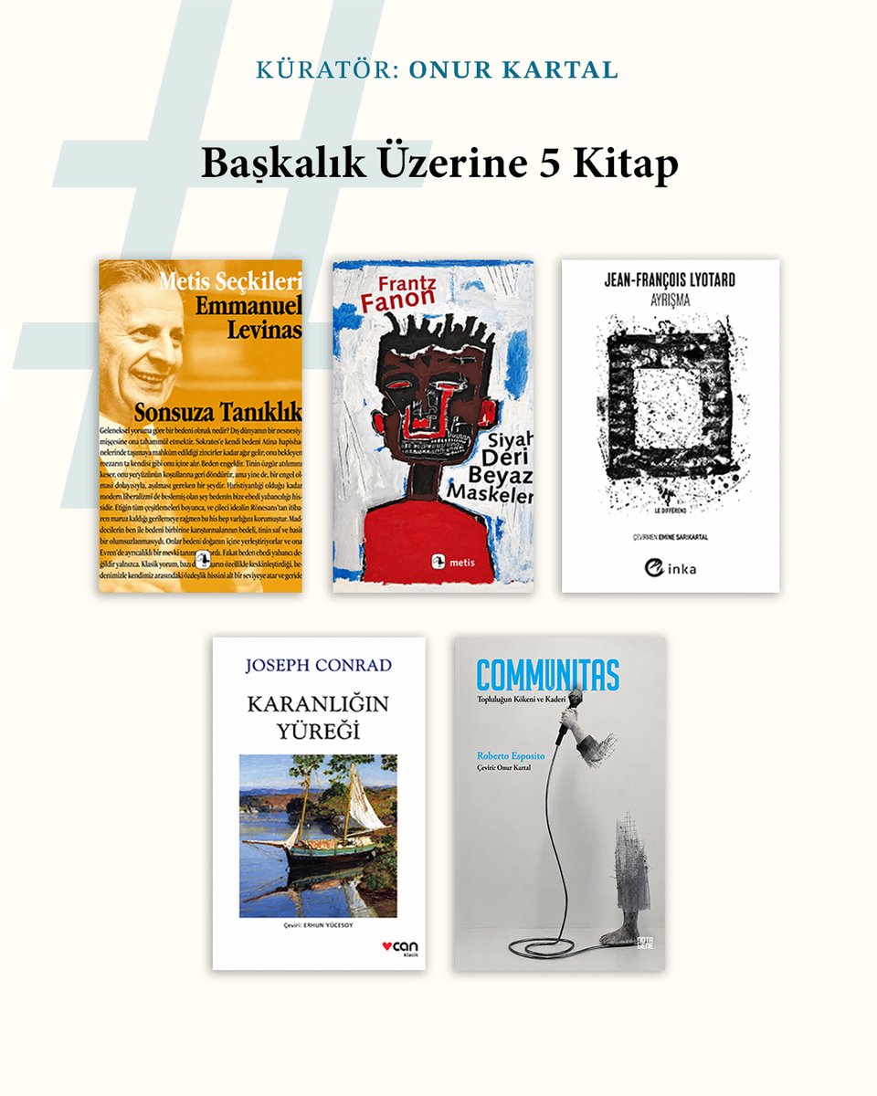 iyi_okur's tweet photo. "Ben, Başkasını Nasıl Deneyimler?"

Onur Kartal'ın derlediği "Başkalık Üzerine 5 Kitap" https://t.co/SIABLcpHEt'da

https://t.co/RJQvLQXpje

@Onur_Kartal_ @folkitap @Metiskitap @canyayinlari @NotaBeneY @InkaKitap https://t.co/XMWlB1ewM6