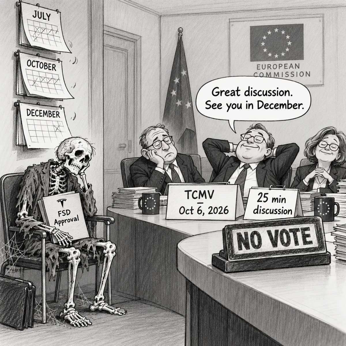 FSDTracker's tweet photo. Europe: world-class at regulating the future before allowing it to arrive. https://t.co/OLAJt1THqQ