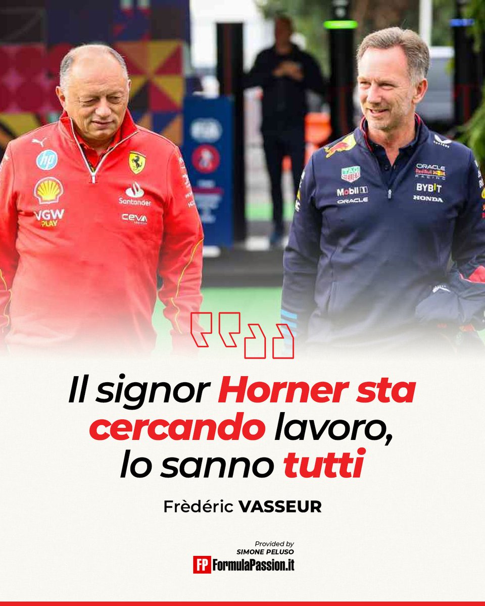 PelusoF1's tweet photo. Nelle interviste post-Baku #Vasseur ha chiarito di non gradire tutto questo parlare del suo posto di lavoro e delle voci su #Horner 😡

I dettagli 🗞️👉 https://t.co/dt9bEPvez6

#F1 #Ferrari https://t.co/NANGXqBFvL