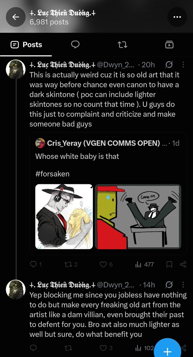 anothercrisy's tweet photo. Ofc You defend people who draw chance white lmao https://t.co/yso3QLn6is